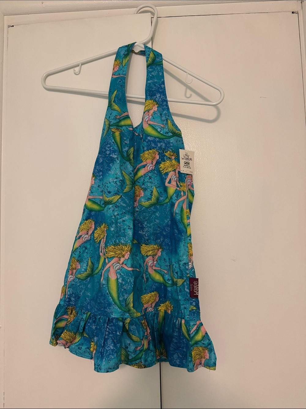 Girl’s Mermaid Halter Dress NWT